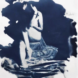 sans titre Cyano A3 - Cyanotype 24 x 32 cm