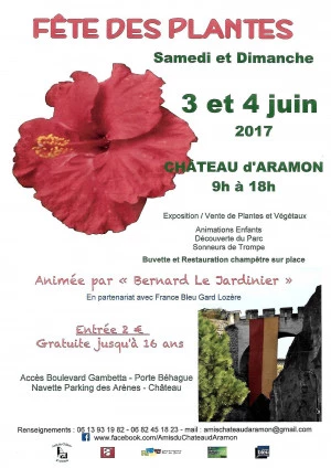 Affiche Fête des Plantes du Château d'Aramon