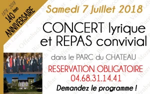 Affiche 140 ans du Château Guilhem