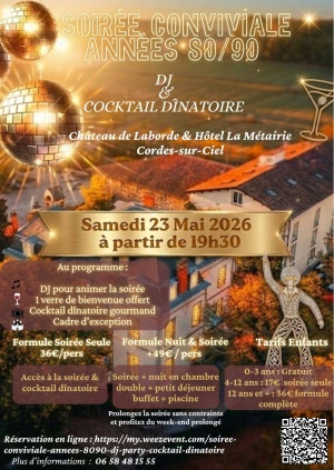 Affiche Soirée Dansante & Cocktail Dînatoire 23 Mai 2026 _ TARN