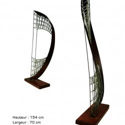 Harpe Age - Collage par soudure ; Métal rouillé et Galva ; H : 154cm, L : 70cm, P : 23cm, 2017 - Laurent Lafontas 