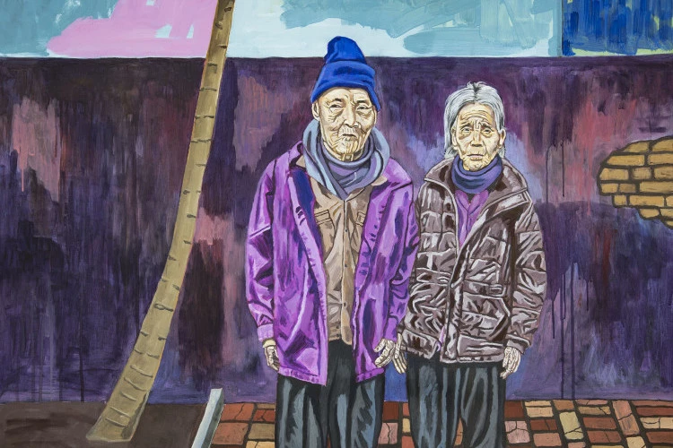 Amour - Acrylique sur toile, 152 x 100 cm, 2020 - Tom Sam 