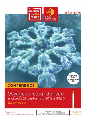 Affiche Conférence "Voyage au coeur de l'eau" par Laurent COSTA