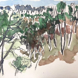 Ardeche - Techniques mixtes - Corinne Tizien 