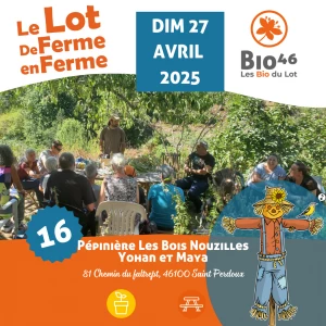 Affiche De ferme en ferme - Pépinière Les Bois Nouzilles 