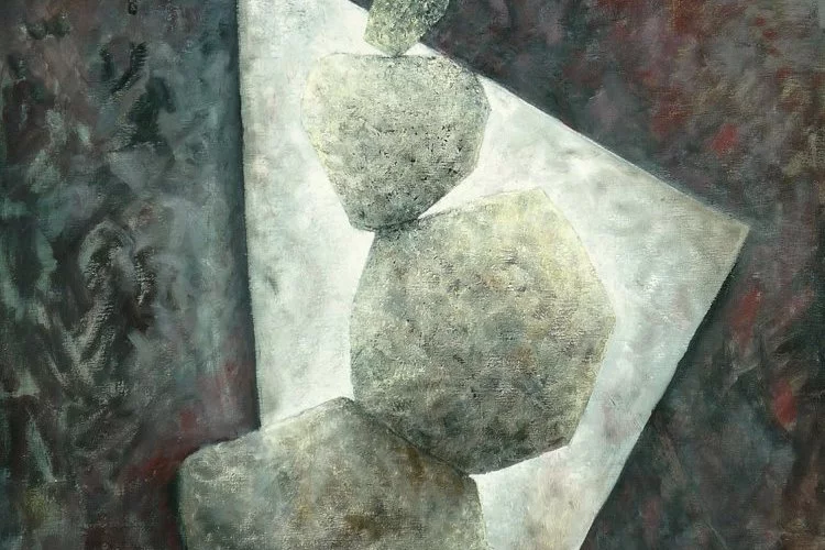 Empilement 04-15 - Huile sur toile, 116x89 cm, 2015 - Michel Brissaud 