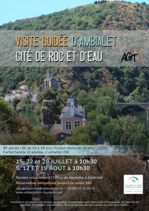 Affiche Visite guidée d'Ambialet : cité de roc et d'eau