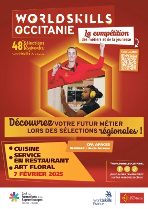 Affiche Les Worldskills Occitanie, découvrez le métier « ART FLORAL » en action !