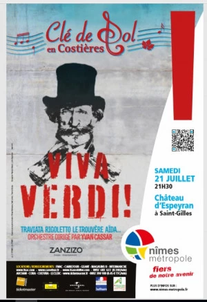 Affiche Clé de Sol en Costières : Viva Verdi