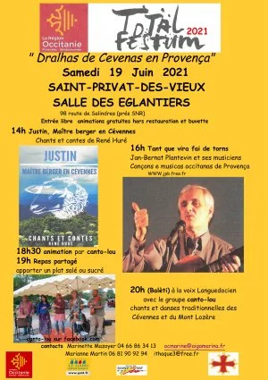 Affiche Total Festum 2021 "Dralhas de Cevenas en Provença"
