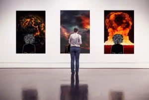 Affiche Exposition "Volcanique" par les stagiaires de l'École de la 2ème Chance