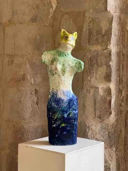 Oikeiôsis - <p>Sculpture hauteur 80 cm vernis encaustique</p>