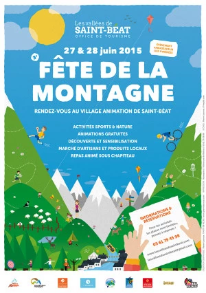 Affiche Fête de la montagne dans les vallées de Saint-Béat