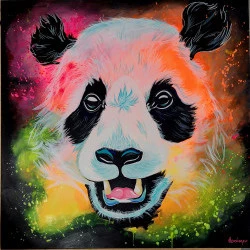 Joie polychrome* - Acrylique sur toile 80cm x 80cm - Nessboop 