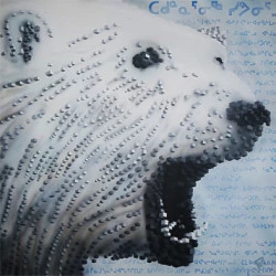 Ice Cube Exil - acrylique sur toile - 90x90cm-2014 - NG 