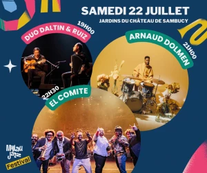 Affiche Millau Jazz Festival - Duo Grégory Daltin et Kiko Ruiz+ Arnaud Dolmen Quartet + El Comite - 22 Juillet 