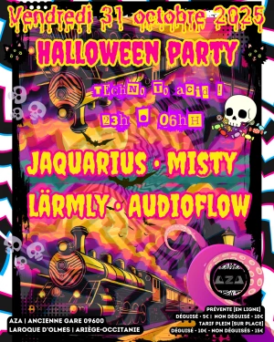 Affiche Halloween Party | AllNight Techno To Acid
