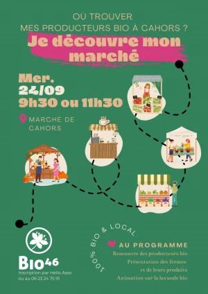 Affiche Découvrez les producteurs bio du marché de Cahors