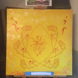 « Le Berceau de la Vie » - Acrylique et huile sur toile - 70 X 70