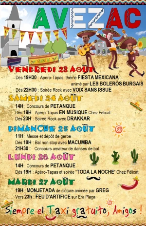 Affiche Fêtes d'Avezac 2019