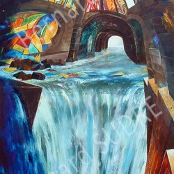 Fantastique N°18 - Huile sur panneau de Dibond