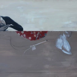 Le fil d'Ariane. Alexandre Bogdan. Technique mixte sur toile.