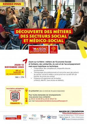 Affiche Découverte des métiers des secteurs social et médico-social