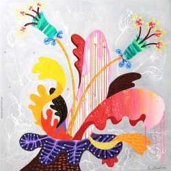 Ap 0964 - acrylique sur toile format 100 x 100, 2024 - yann dumoget 