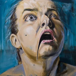 LOOK UP 1 - Huile sur toile - 130 x 100 cm - 2022