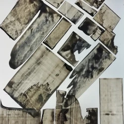 sans titre - encre à l'huile sur papier. 50 x 65 cm