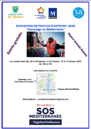 Affiche Exposition photographique : Sauvetages en Méditerranée