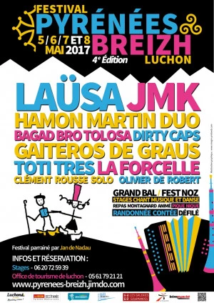 Affiche Festival Pyrénées Breizh Luchon