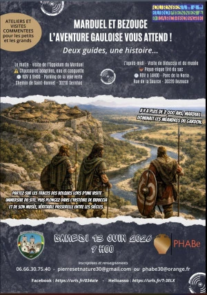 Affiche Journées Européennes de l'Archéologie 2026 : Marduel et Bezouce