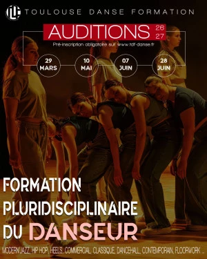 Affiche Audition Toulouse Danse Formation