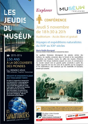 Affiche Voyage et expéditions naturalistes du 17ème au 21ème siècles