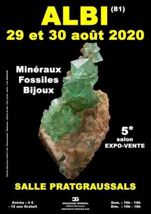 Affiche 5e salon minéraux fossiles / bijoux d'Albi (Tarn) 