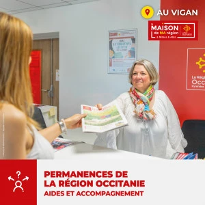 Affiche Permanences de la Région Occitanie au Vigan