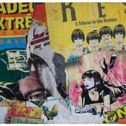 Pulp Macho - Technique mixte collage et acrylique - GAUDRY 