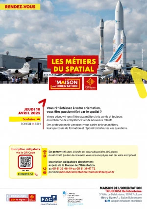 Affiche Les métiers du spatial (Public scolaire)