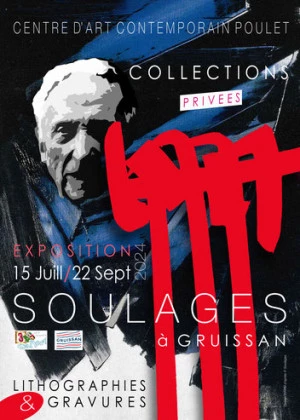 Affiche Exposition "Collections privées Pierre Soulages"