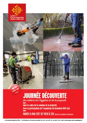 Affiche Journée découverte des métiers de l'hygiène et la propreté