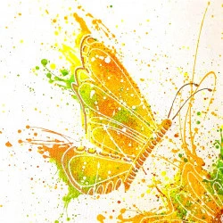 Liberté - Acrylique sur toile sur châssis 30x30cm - Sylvie Clain 