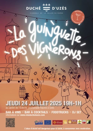 Affiche Guinguette des vignerons 2025 - Uzès