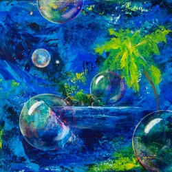 sans titre - Acrylique sur toile 2022 25cmx30cm - Agnès Vangell 