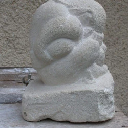 Yogi - calcaire technique du ciseau à main et râpes à main - oeuvre originale 