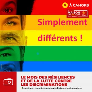 Affiche « Simplement différents ! »: Table ronde « DiscriminationS au travail »