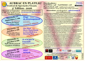 Affiche Aubrac en Plateau - festival de spectacles vivants - 3e édition