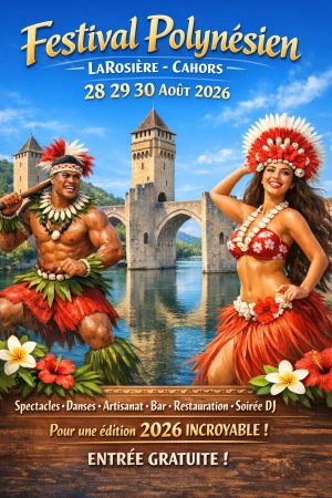Affiche Festival polynésien Larosière Cahors