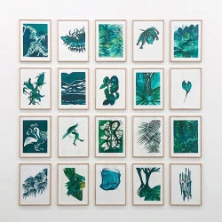 Mythologie intérieure - peinture à l'encre sur papier washi, 30 x 40 cm, exposition "SOL ! La biennale du territoire", MO.CO Panacée, 2021 - Lise Chevalier 