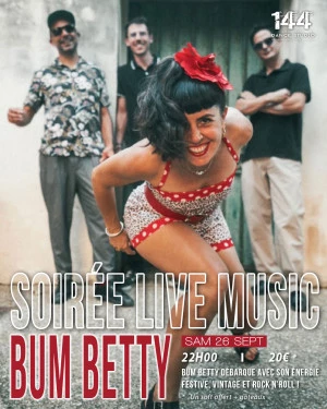 Affiche Soirée dansante Music Live avec Bum Betty
